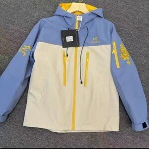 Arc'teryx Blue and Cream Trench Coat